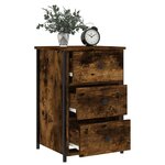 vidaXL Tables de chevet 2 Pièces chêne fumé 40x36x60 cm bois d’ingénierie