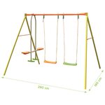 Trigano balançoires valwë agility 260 x 190 x 190 cm acier j-10455p6