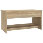 vidaXL Table basse Chêne sonoma 102x50x52 5 cm Bois d'ingénierie