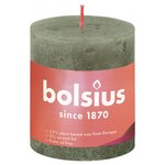 Bolsius Bougies pilier rustiques Shine 4 Pièces 80x68 mm Vert olive