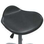 vidaXL Chaise pivotante de salle à manger Noir Similicuir
