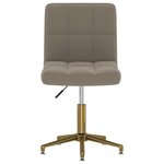 vidaXL Chaises pivotantes à manger lot de 2 gris clair velours