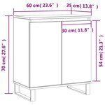 vidaXL Buffet Chêne fumé 60x35x70 cm Bois d'ingénierie