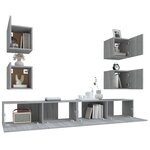 vidaXL Ensemble de meubles TV 6 Pièces Sonoma gris Bois d'ingénierie