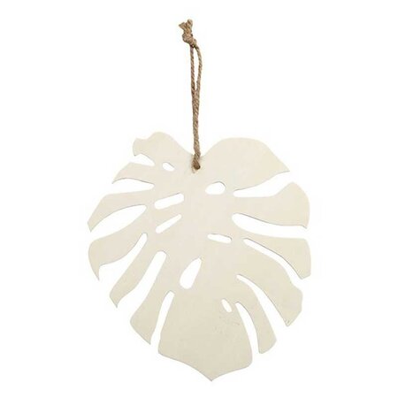 Feuille tropicale Monstera en bois à décorer - 35 x 34 cm
