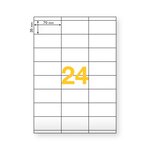 Lot de 200 planches de 24 étiquettes 70 x 35 mm