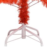 vidaXL Arbre de Noël artificiel pré-éclairé et boules rouge 120 cm PVC