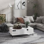 vidaXL Table basse Blanc 103 5x60x35 cm Aggloméré