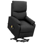 vidaXL Fauteuil de massage inclinable Gris foncé Tissu