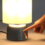 vidaXL Lampes de table 2 Pièces Bouton tactile Blanc E14