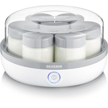 SEVERIN JG 3518 Yourtiere 7 pots de 150 ml chacun, pratique et compacte, 100% sans BPA, graduation memo, enrouleur de câble, 13 W