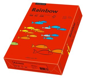 Ramette 250 feuilles papier multifonction Rainbow A4 160 g Rouge intense PAPYRUS
