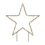 vidaXL Décoration lumineuse étoile de Noël avec piquets 115 LED 85 cm