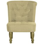 vidaXL Chaises françaises lot de 2 vert tissu