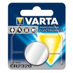 Blister de 1 pile bouton lithium 'electronics' cr2320 3 0 volt varta