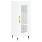 vidaXL Buffet haut Blanc brillant 34 5x34x180 cm Bois d'ingénierie