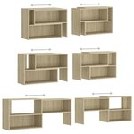 vidaXL Meuble TV Chêne sonoma 149x30x52 cm Aggloméré