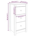 vidaXL Buffet Gris 40x35x80 cm Bois massif de pin