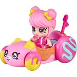 KINDI KIDS Poupée Mini Kindi 9 cm et Voiture de course Pour Enfant