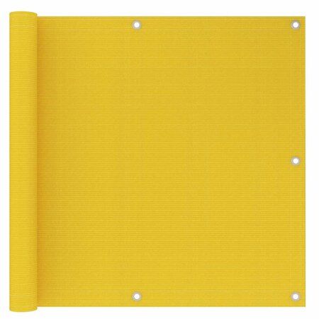 vidaXL Écran de balcon Jaune 90x500 cm PEHD