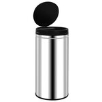 vidaXL Poubelle à capteur automatique 70 L Acier inoxydable