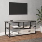 vidaXL Meuble TV sonoma gris 103x38x46 5 cm bois d'ingénierie et acier