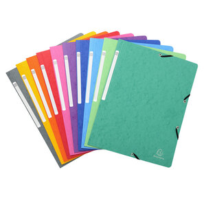 Chemise À Élastique Sans Rabat Carte Lustrée 400gm2 - A4 - X 50 - Exacompta