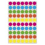 672 Étiquettes Couleurs Assorties mm15