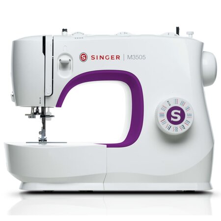 Singer machine à coudre m3505 75 w blanc et violet