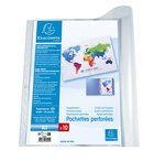 Sachet 10 Pochettes Perforées Polypropylène Lisse A3 Pliées - X 5 - Exacompta