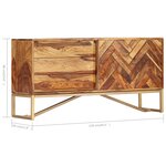 vidaXL Buffet 118 x 30 x 60 cm Bois massif de Sesham