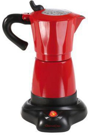 Cafetière italienne électrique rouge 6 tasses