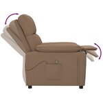 vidaXL Fauteuil de massage Marron Tissu