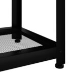 vidaXL Table d'appoint Marron foncé et noir 40x40x45 cm MDF et fer