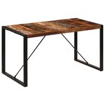 vidaXL Table de salle à manger 140x70x75cm Bois de récupération massif