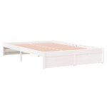 vidaXL Cadre de lit blanc 120x190 cm petit double bois massif de pin