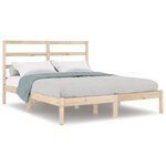 vidaXL Cadre de lit Bois massif 150x200 cm Très grand
