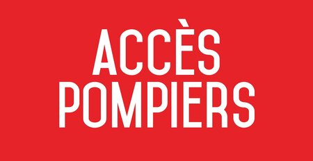 Autocollant vinyl - accès pompiers - l.200 x h.100 mm uttscheid