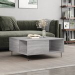 vidaXL Table basse sonoma gris 80x80x36 5 cm bois d'ingénierie