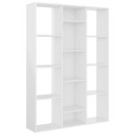 vidaXL Cloison de séparation Blanc brillant 100x24x140 cm Aggloméré