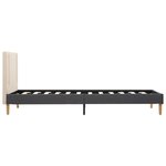 vidaXL Cadre de lit avec LED Crème et gris foncé Tissu 100 x 200 cm