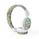 Casque filaire | Câble rond de 1,2 m | Oreillette | éléphant | Blanc