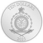 Monnaie en argent 10 dollars g 93.3 (3 oz) millésime 2023 green lantern dc