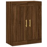 vidaXL Buffet haut Chêne marron 69 5x34x180 cm Bois d'ingénierie