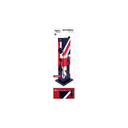 Bigben tw5gb tour de son multimedia avec micro - 2 x 10w rms - port usb - great britain