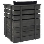 vidaXL Salon palette de jardin 7 Pièces avec coussins Bois de pin massif