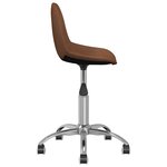 vidaXL Chaises pivotantes à manger lot de 2 marron tissu