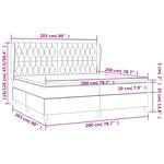 vidaXL Lit à sommier tapissier et matelas Gris foncé 200x200cm Velours