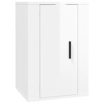 vidaXL Ensemble de meubles TV 4 Pièces Blanc brillant Bois d'ingénierie