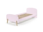 Lit simple rose + sommier + Chevet + Etagères 45cm/65cm + Coffre jouets + Barrière lit